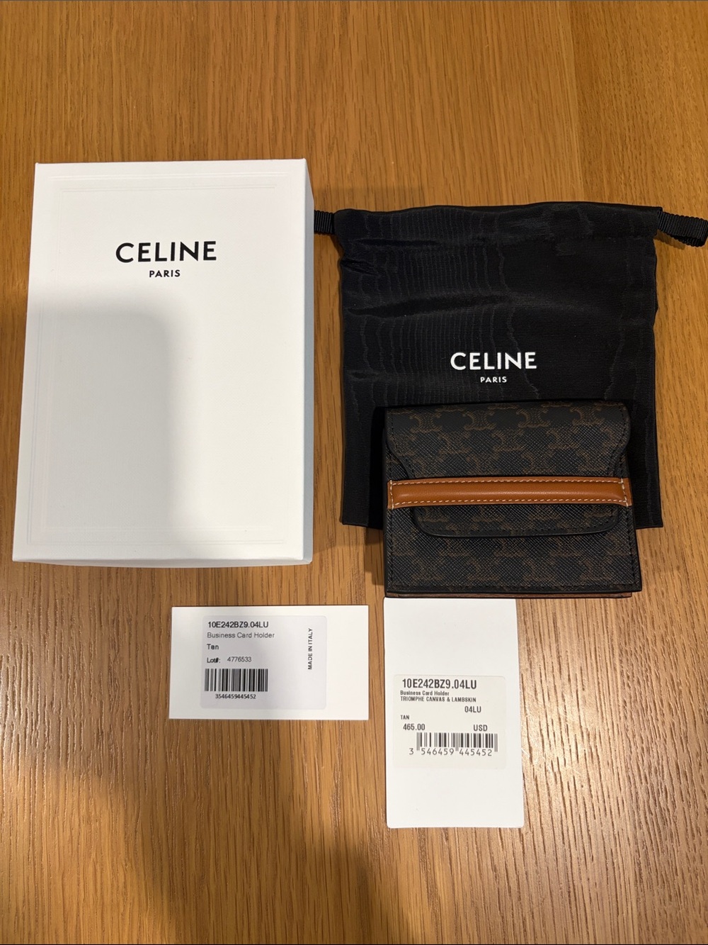 Celine Brown Monogram Triomphe Card Holder Wallet - Picture 7 of 7